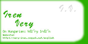 iren very business card